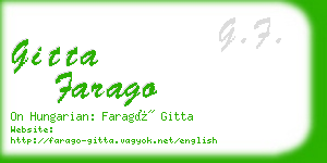 gitta farago business card